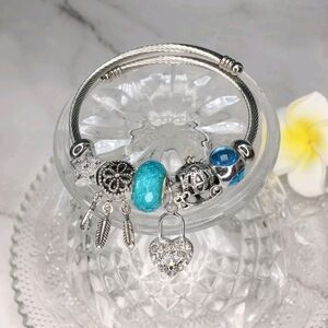 ✨️Sale✨️Dream Catcher Heart Lock Stainless Steel Bracelet